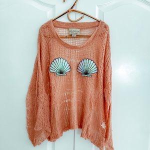 Wildfox Couture Shell Bra Lost Sweater